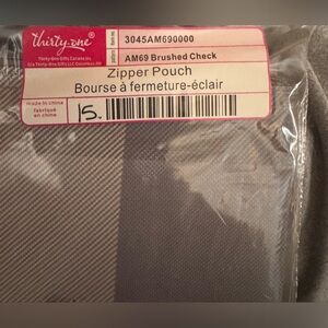Thirty One Zipper Pouch 
Brushed Check
Brand new